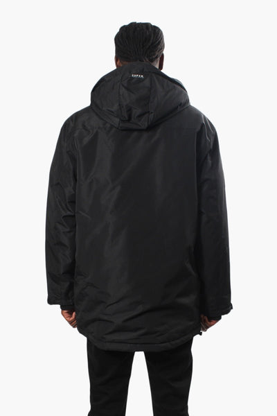 Super Triple Goose Sherpa Lined Hood Parka Jacket - Black - Mens Parka Jackets - International Clothiers