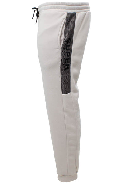 Super Triple Goose Solid Mesh Side Sweatpants - Stone - Mens Joggers & Sweatpants - International Clothiers