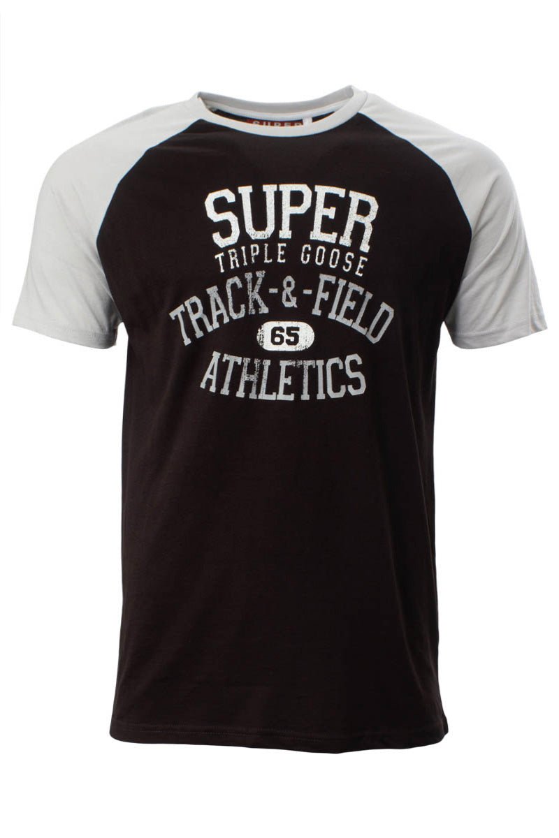 Super Triple Goose Track & Field Printed Tee - Black - Mens Tees & Tank Tops - International Clothiers